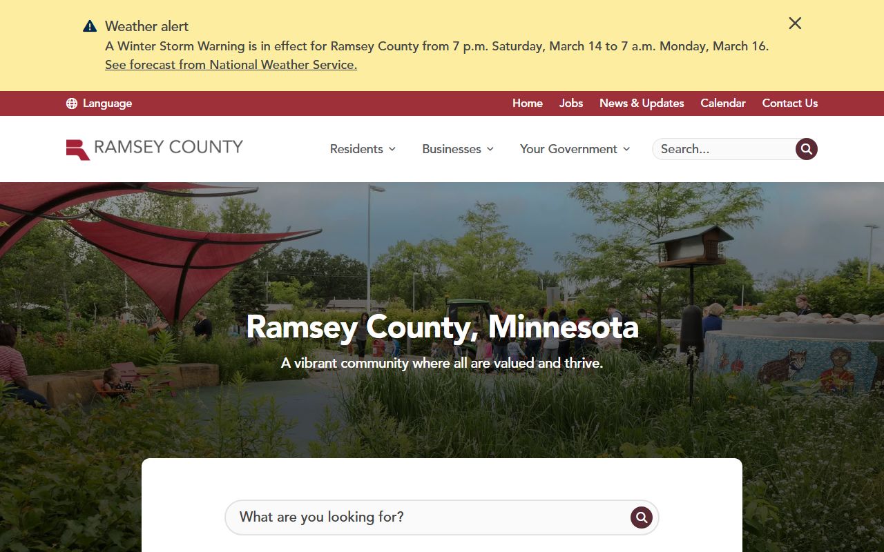 Ramsey County Sheriff booking reports page for recent bookings and inmate search