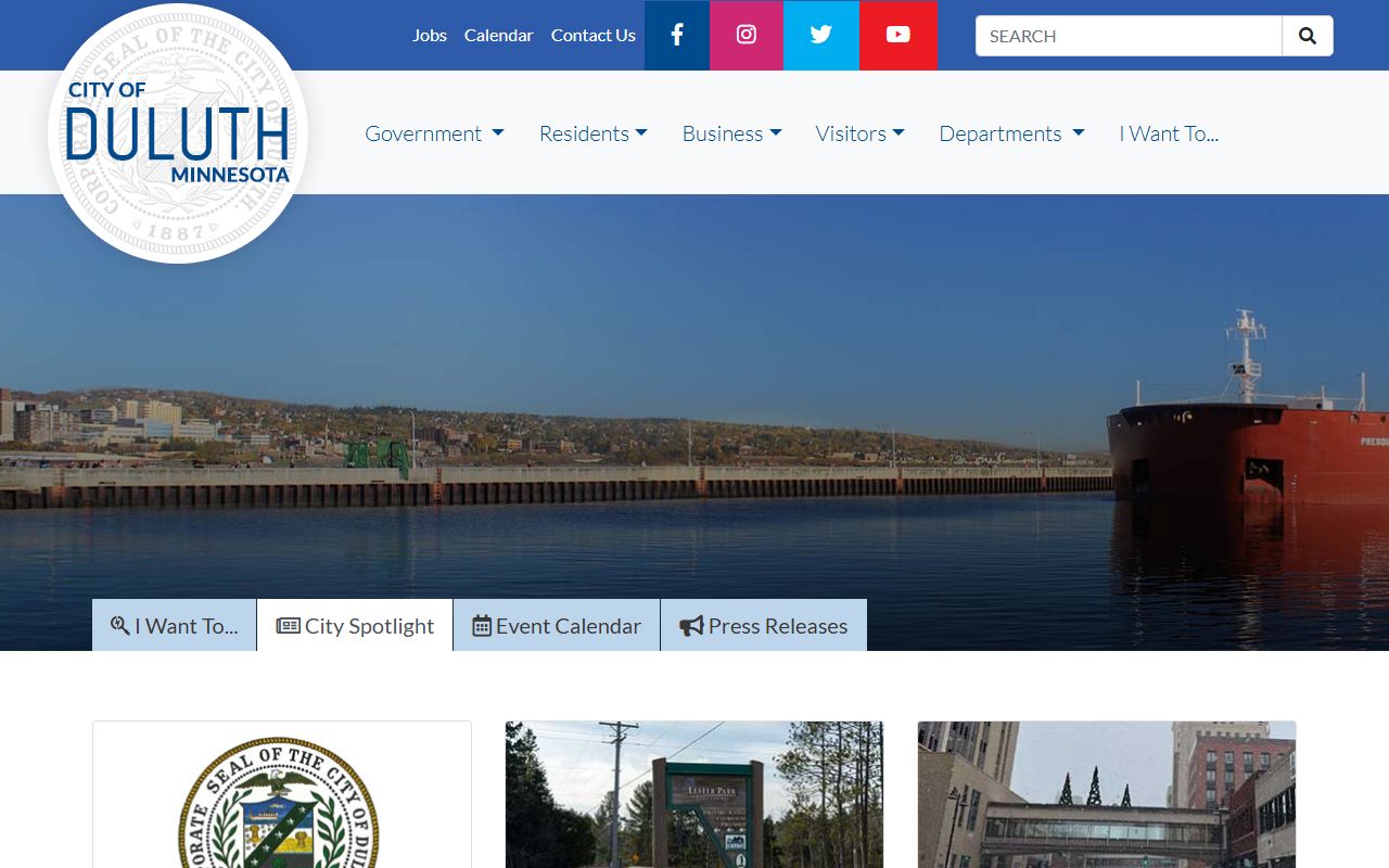 City of Duluth website linked to St. Louis County recent bookings and jail records